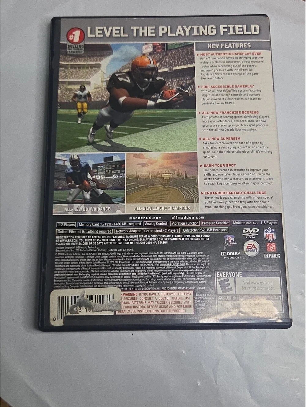 NFL Madden 09 EA Sports - Sony PlayStation 2 Ps2 - Complete CIB - Tested